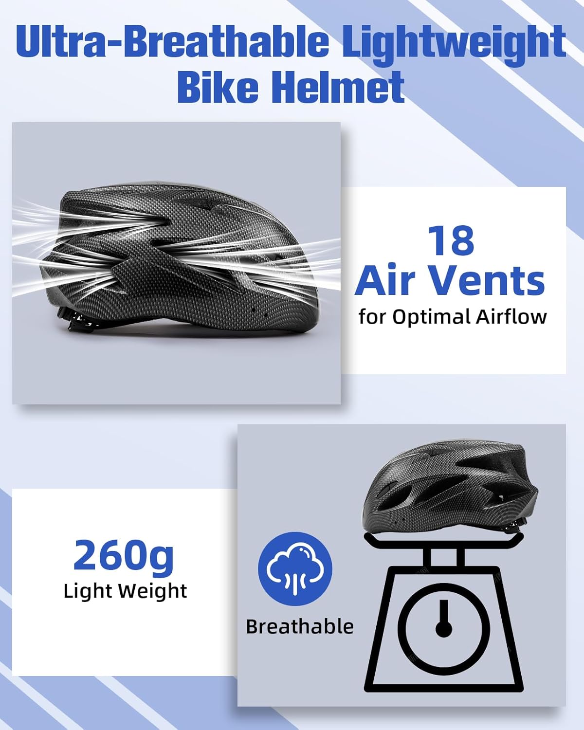 Ultra-Lightweight Cycling Helmet with Detachable Visor