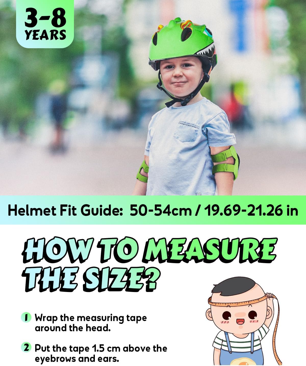 Kids 3D Cartoon Multi-Sport Safety Helmet (Ages 3–8)