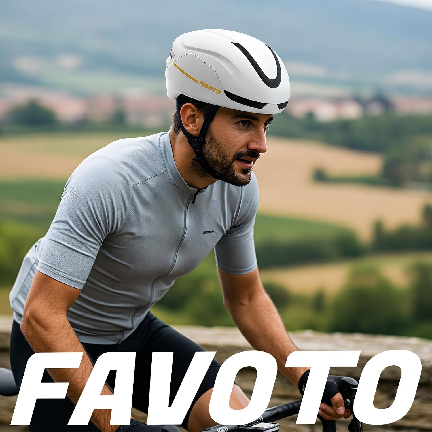 Smart Commuter E-Bike Helmet with LED Rear Light &amp; Magnetic Shield