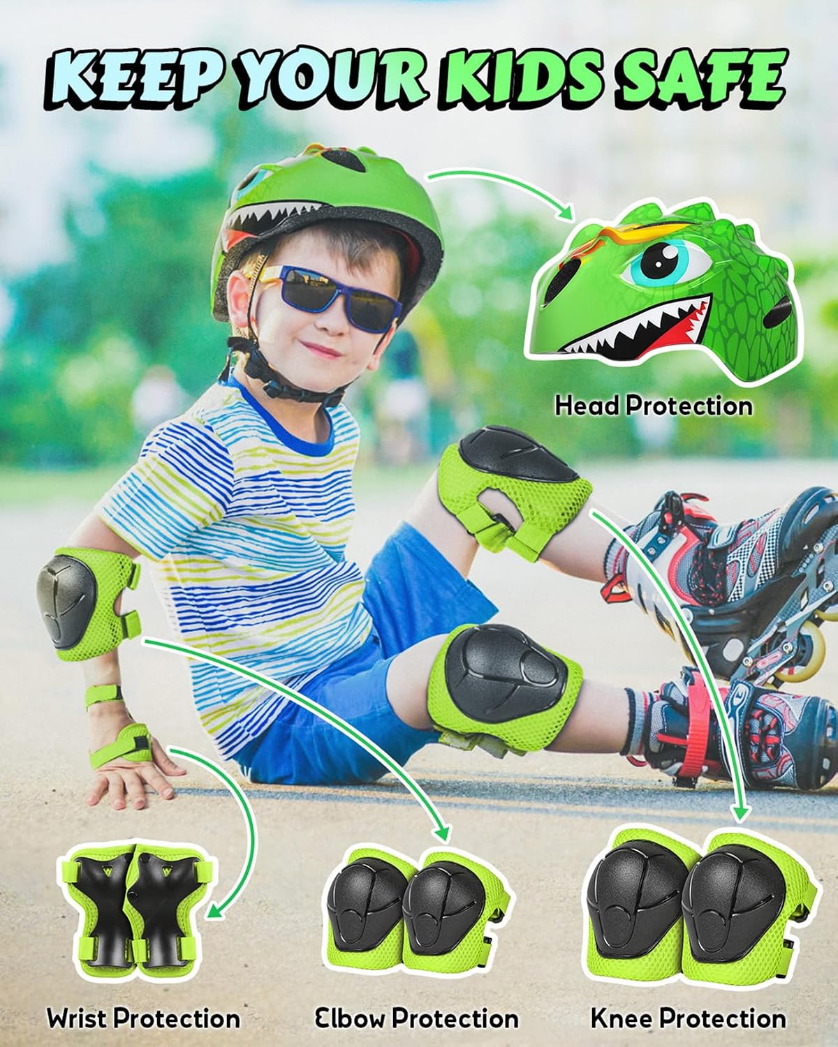 Kids 3D Cartoon Multi-Sport Safety Helmet (Ages 3–8)